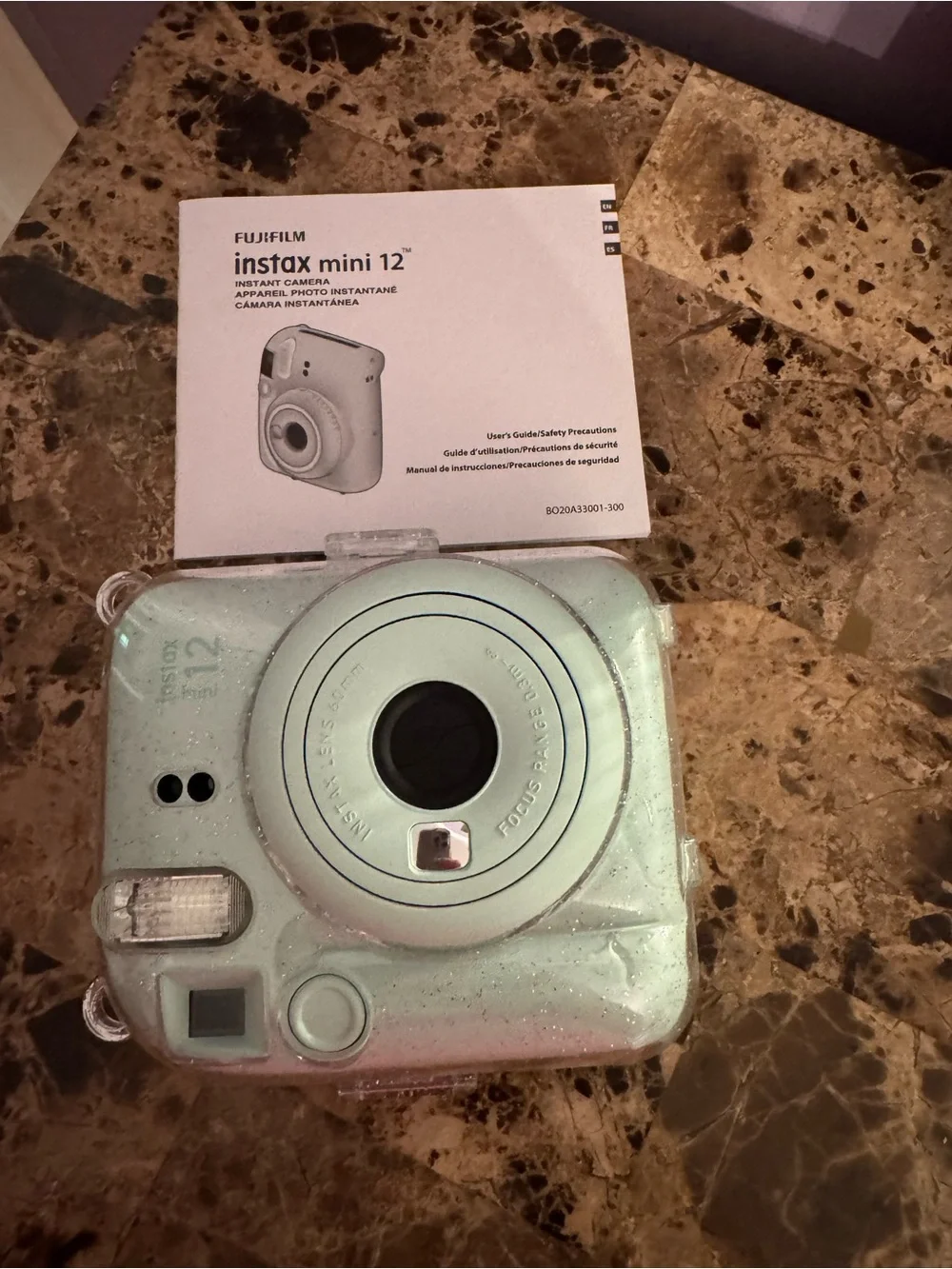 Glitter Light Blue Instant Camera Instax Mini 12